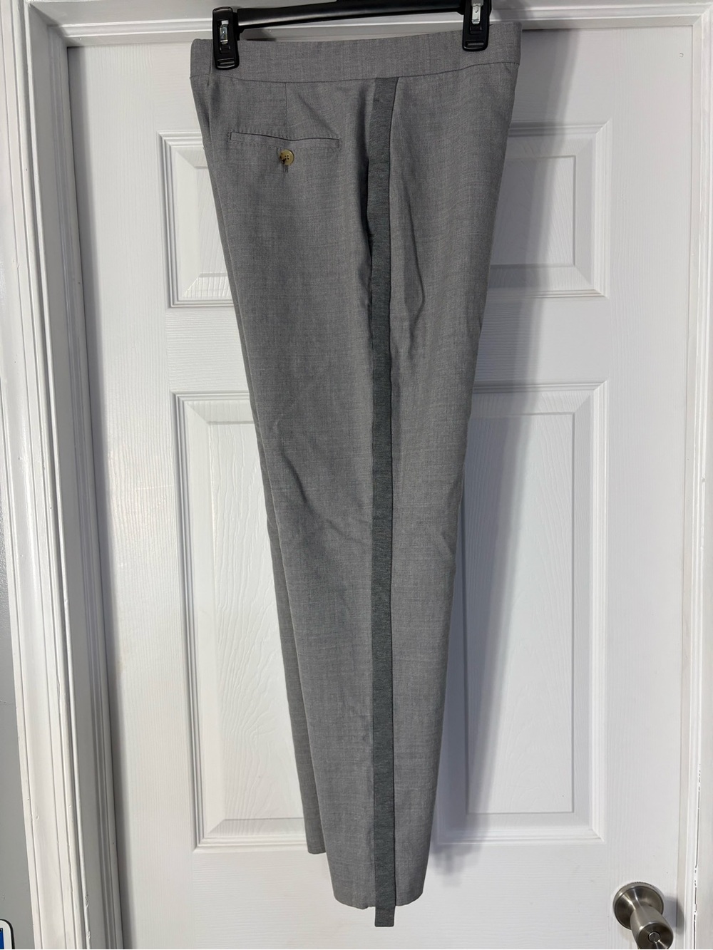 Burberry Gray Slim Tailored Pants with Side Stripe size 8